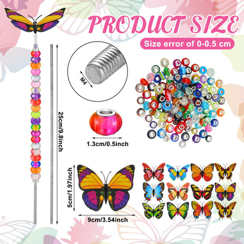 Tigeen colorful rhinestone beads pack enhances DIY bead stakes for vibrant garden accents.