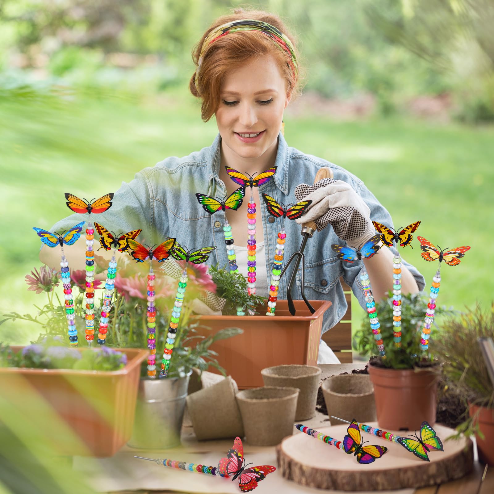 Tigeen outdoor garden decor wand in summer demonstrates quick DIY beauty.