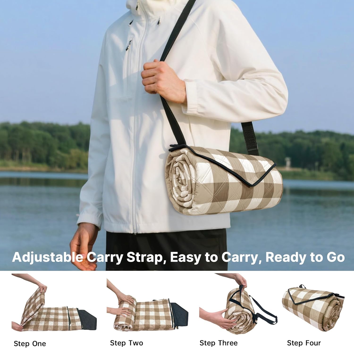 TigeJoy diamond-stitch design ensures durable shape during outdoor use.