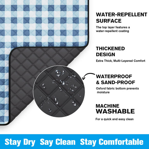 TigeJoy extra large picnic blanket dirt resistant for muddy park days.