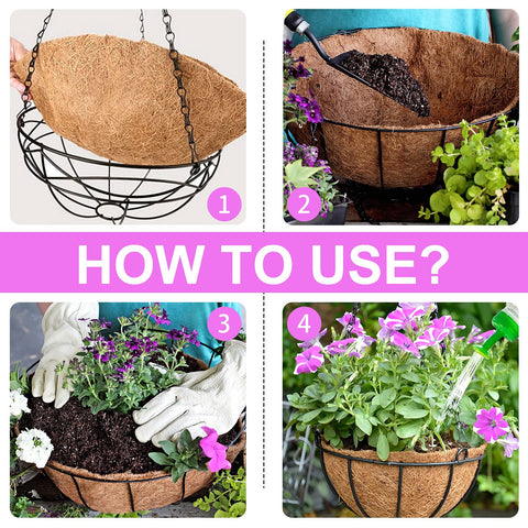 TigeJoy natural coir fiber showcases eco-friendly planter solutions.