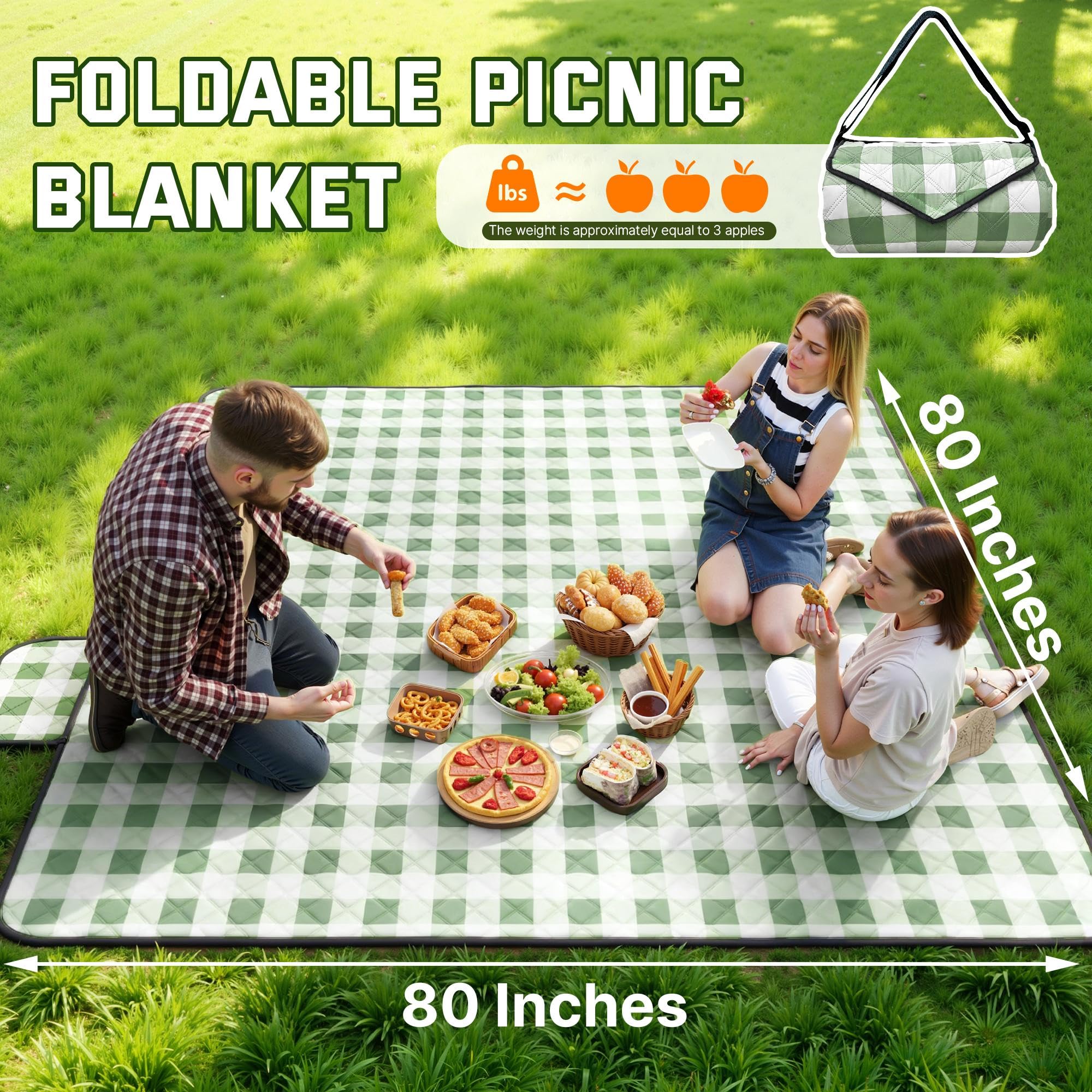 TigeJoy size guide shows 80x80 inches plus other outdoor-ready options