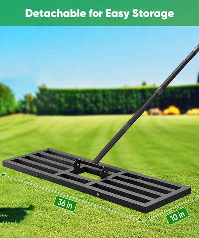 Tigerden lawn leveling rake 40x10-inch head covers larger areas quickly