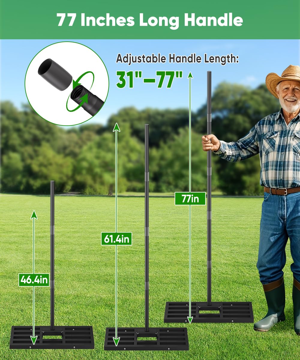 Tigerden Lawn Leveling Rake easy-assembly storage makes seasonal cleanup quick