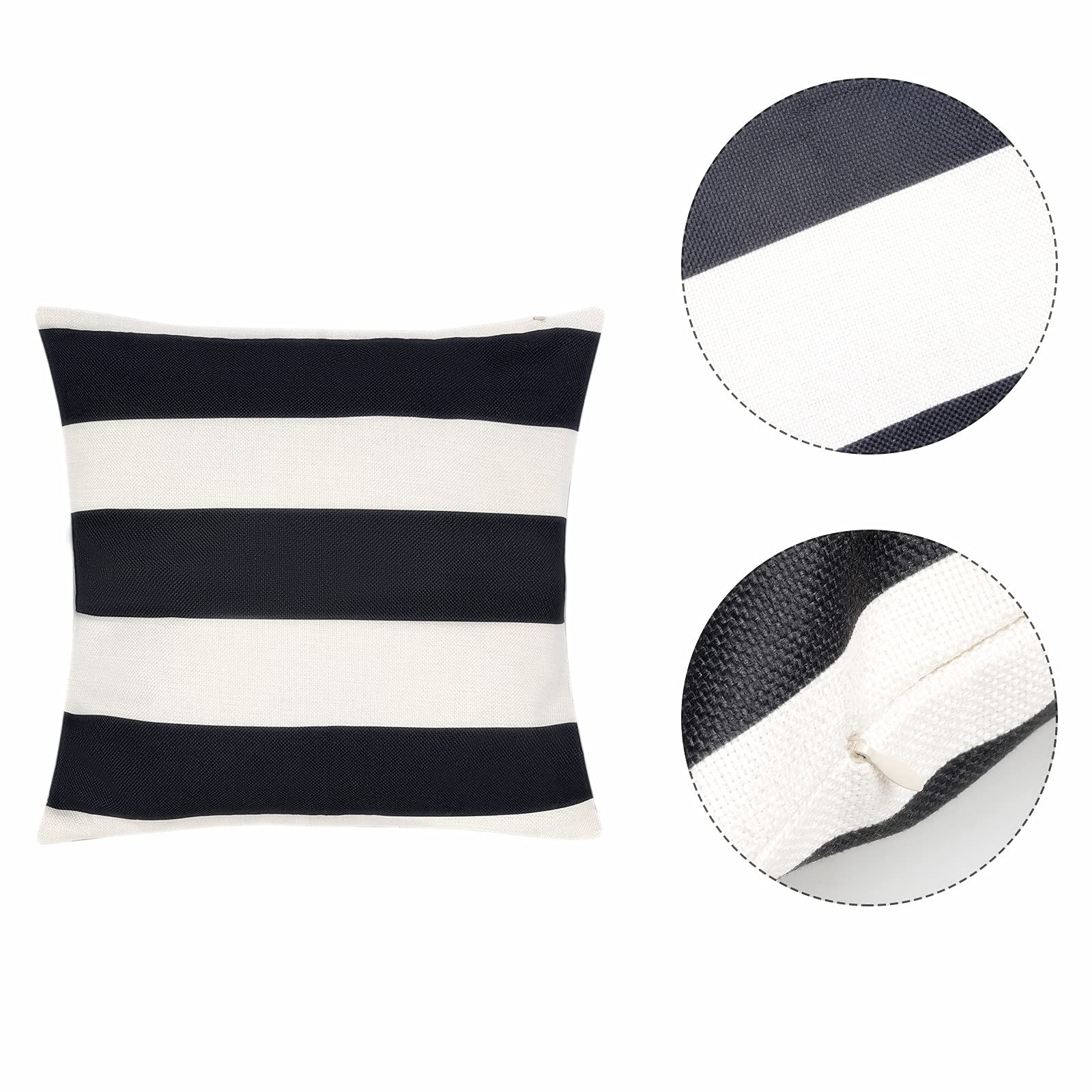 Tiggell 4-pack waterproof pillow covers for indoor sofas and patios.