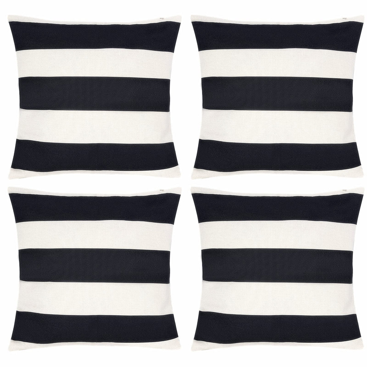 Tiggell waterproof striped pillow cover 18x18, ideal for outdoor cushions in rain.