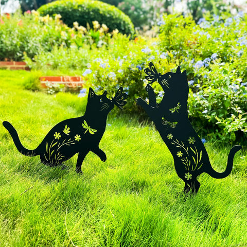 TIGGSY cat garden stake 16h-11w adds durable outdoor charm to your yard.