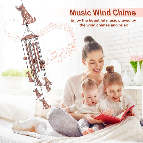 TIGGSY Dog Wind Chime uses an S-hook for simple, secure hanging
