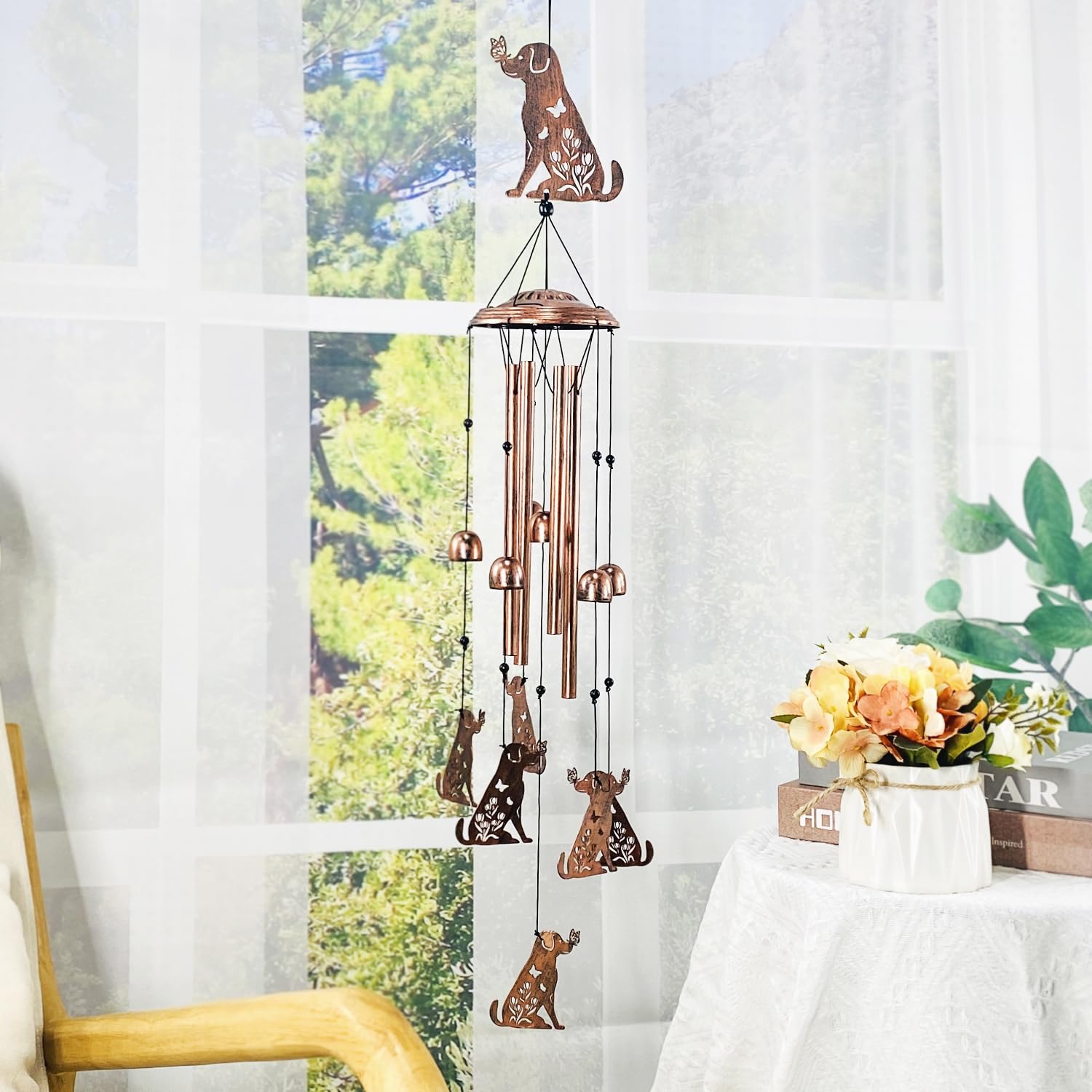 TIGGSY wind chime is weather-resistant, durable for outdoor or indoor use