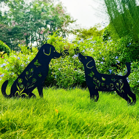 TIGGSY dog-figure-outdoor-decor stake brightens patios with weatherproof charm.