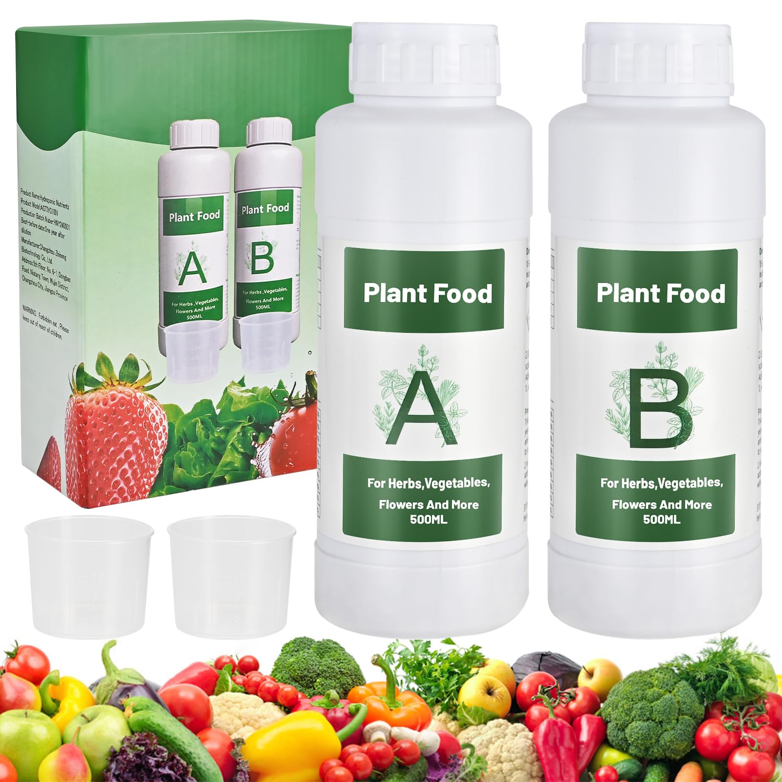 Tigvio A&B nutrient bottles for Aerogarden feeding indoor plants
