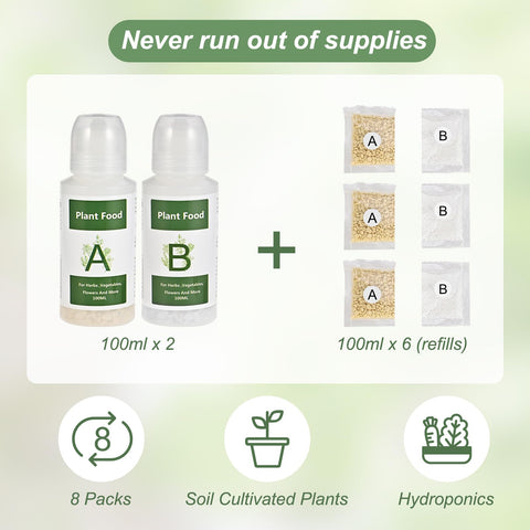 Tigvio Aerogarden-compatible nutrients ensuring balanced indoor nourishment