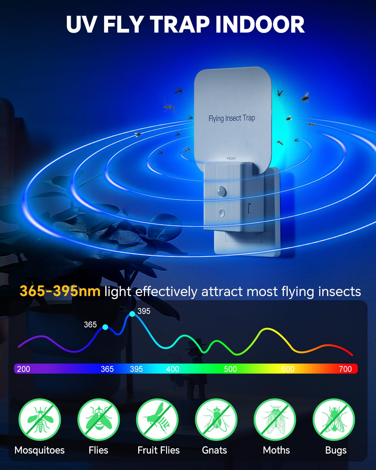 Tihilgam Fly Trap Indoor night light auto sensor guides you at night without glare.