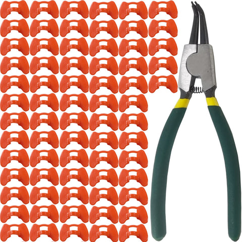 TIHOOD pinless peepers with pliers set ready for poultry use.