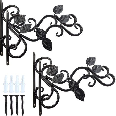 TIHOOD plant bracket wall mount for indoor and outdoor display, rust-resistant steel.