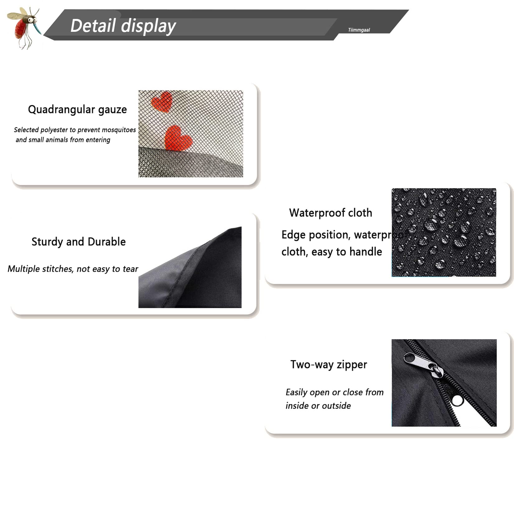 Tiimmgaal top tie-downs enable quick, one-person installation.