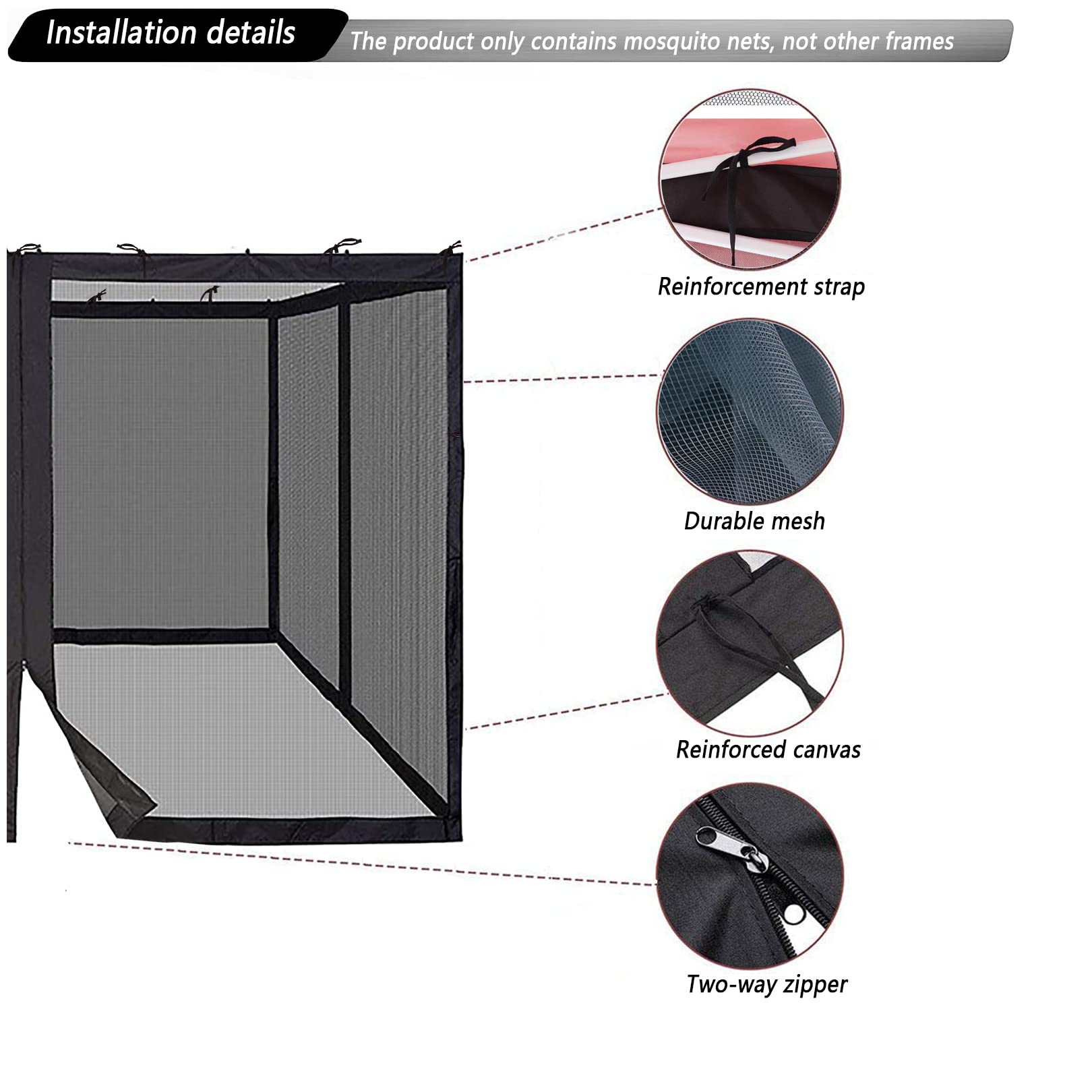 Tiimmgaal polyester mesh offers durable, breathable coverage for summer evenings.
