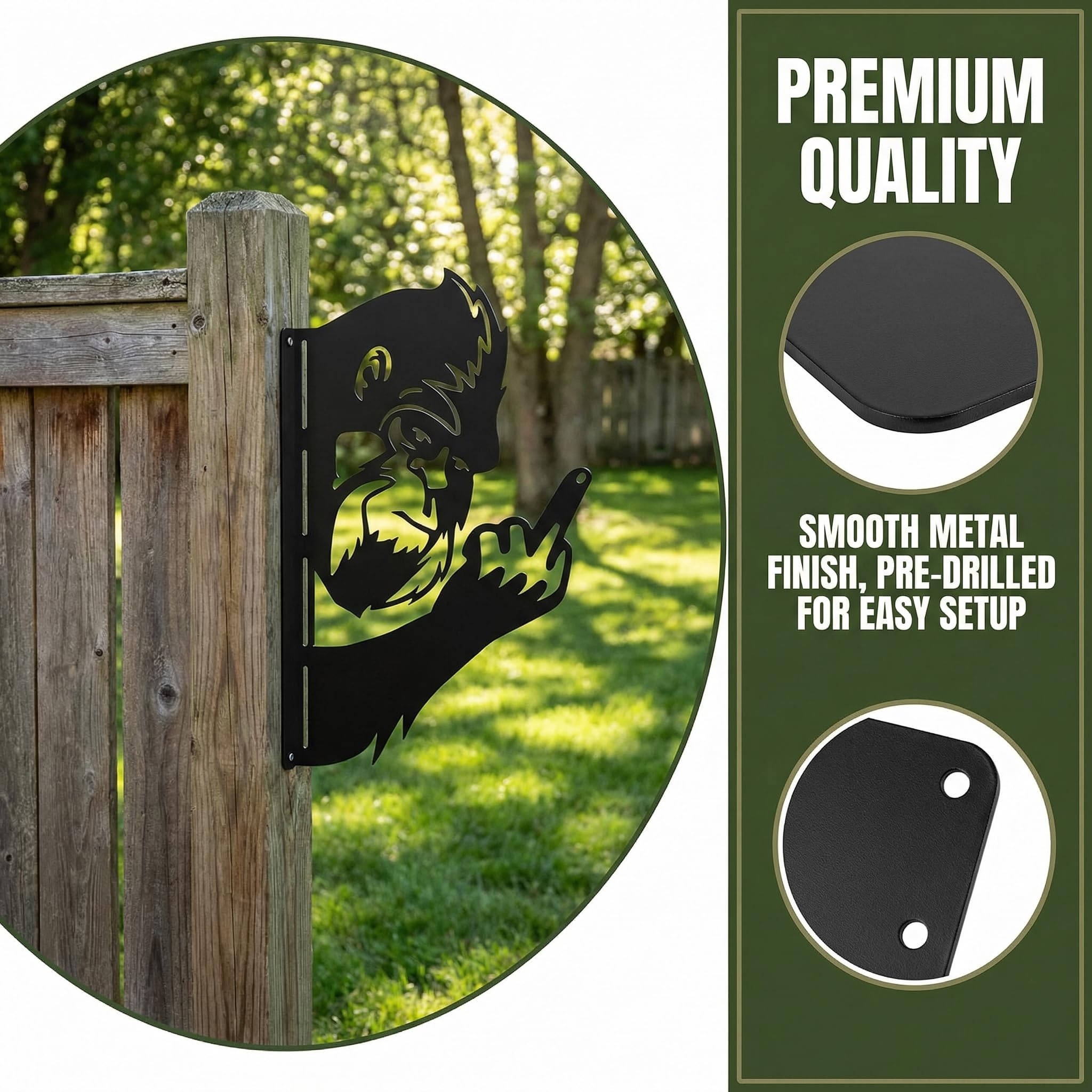 Tiinasol animals peeking around corner sign enhances outdoor spaces and sparks conversations.