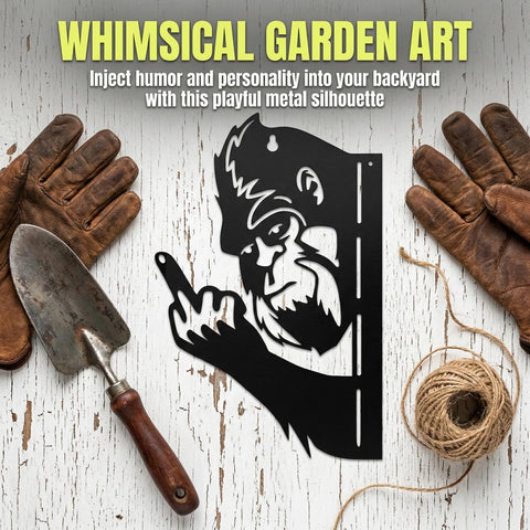 Tiinasol animal peeping sign brightens fences and sheds with whimsy.