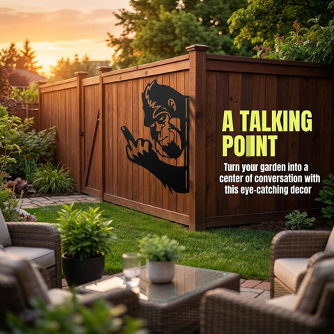 Tiinasol outdoor decor sign provides a playful focal point for driveways.