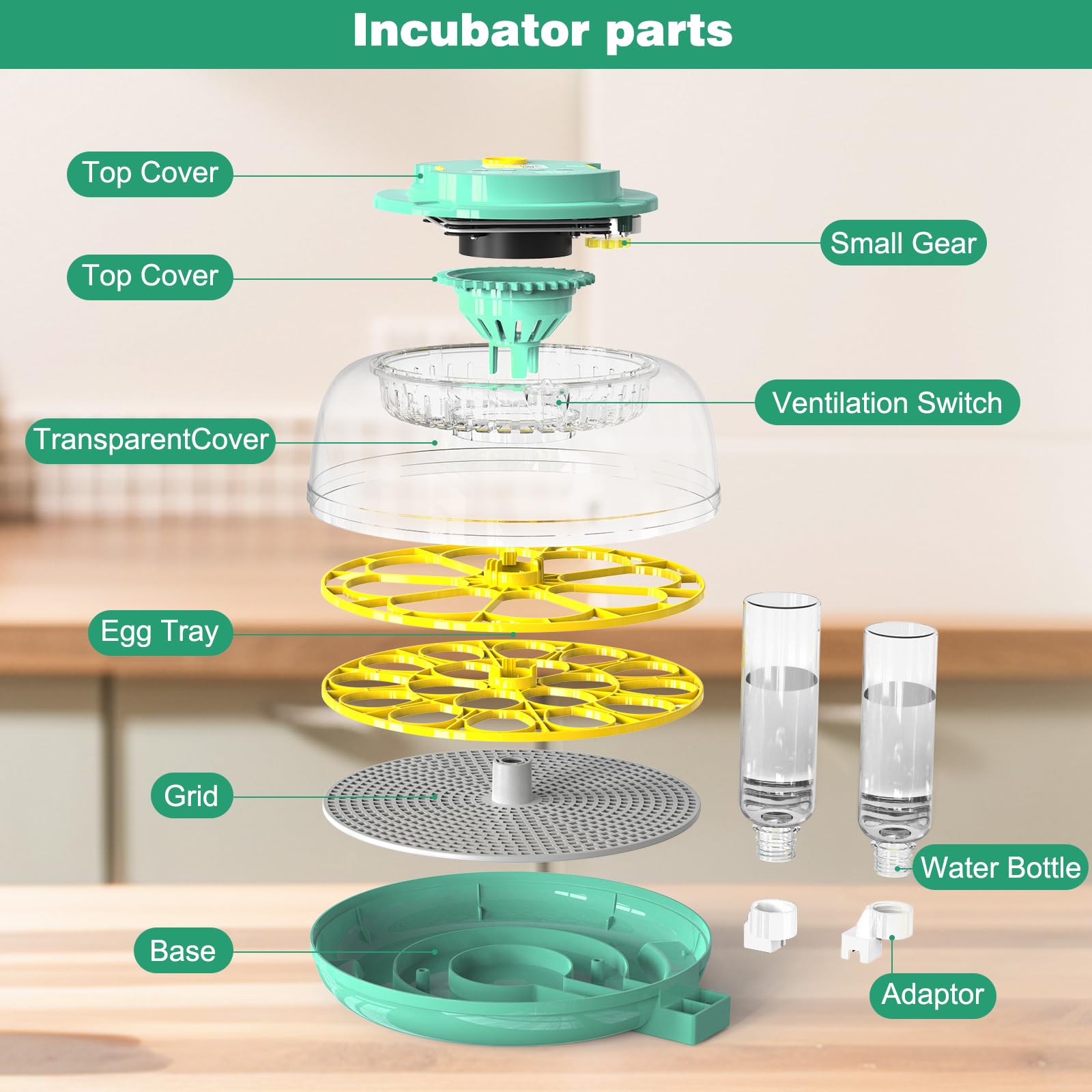TIKJEN egg-turning mechanism ensures even development for reliable hatching.