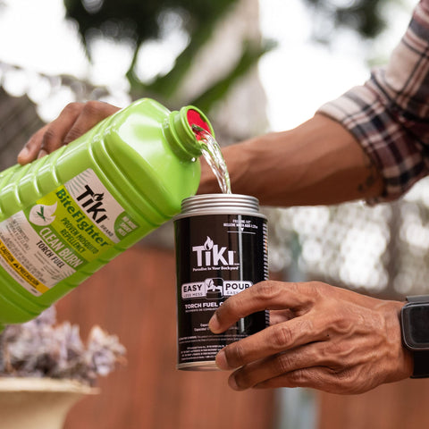 TIKI Clean Burn ideal for backyard gatherings and lantern ambiance