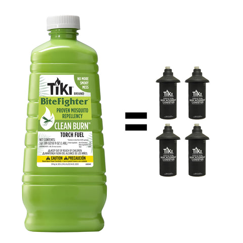 TIKI Clean Burn long-lasting fuel extends evenings outdoors with brighter flames