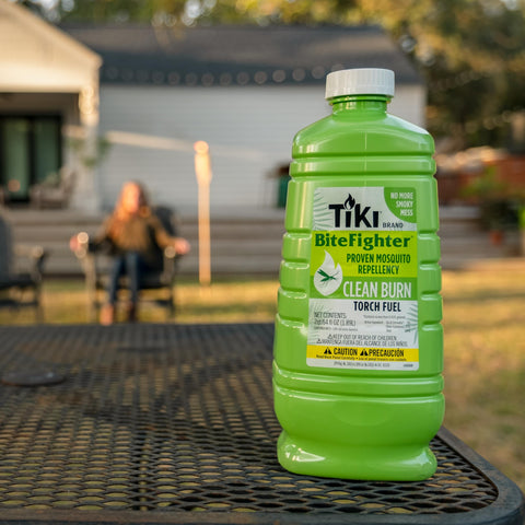 TIKI Clean Burn plant-based formula offers cleaner outdoor lighting