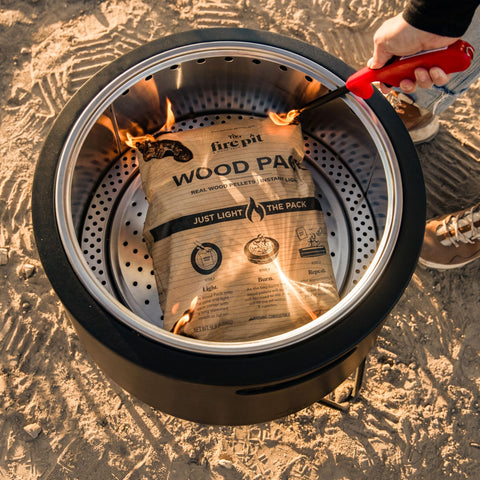 TIKI Wood Pack upcycled sawdust origin supports eco-friendly fuel