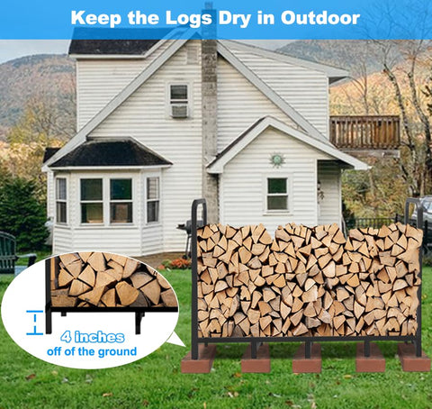 Tikimilor 10-leg rack offers stable storage for heavy logs