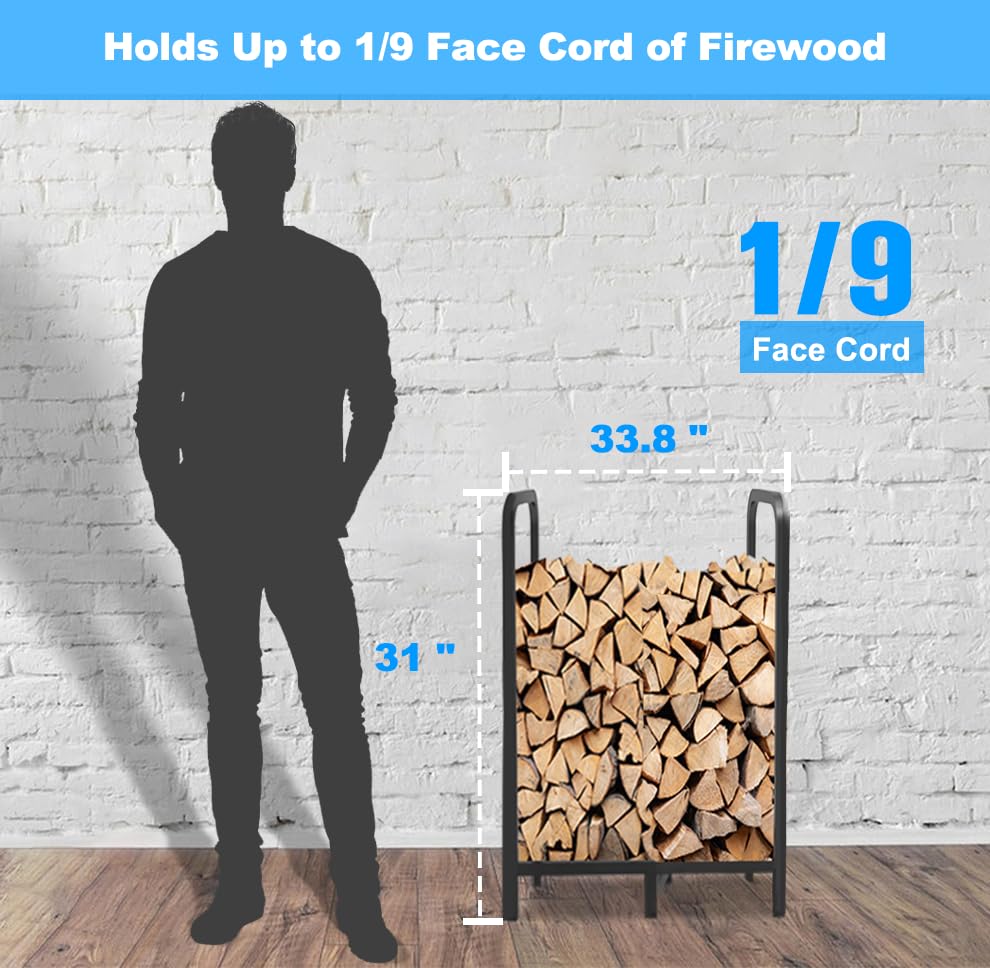 Tikimilor firewood rack supports easy access and organized piles.