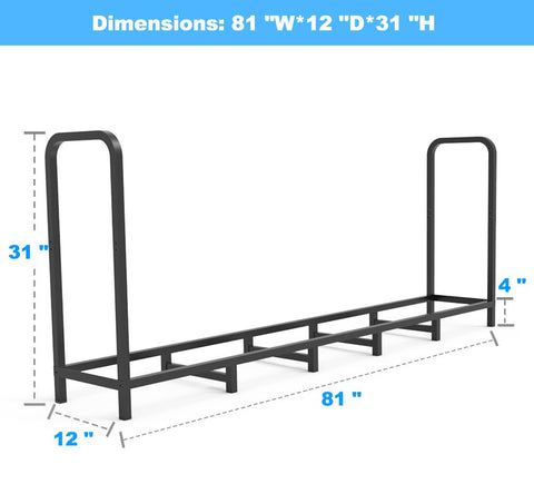 Tikimilor firewood rack elevated design keeps wood off the ground for better airflow.