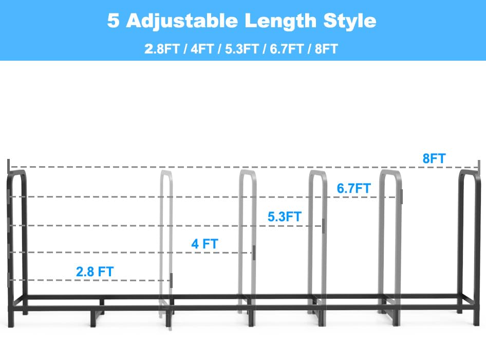 Tikimilor log stand suitable for both outdoor and indoor use.