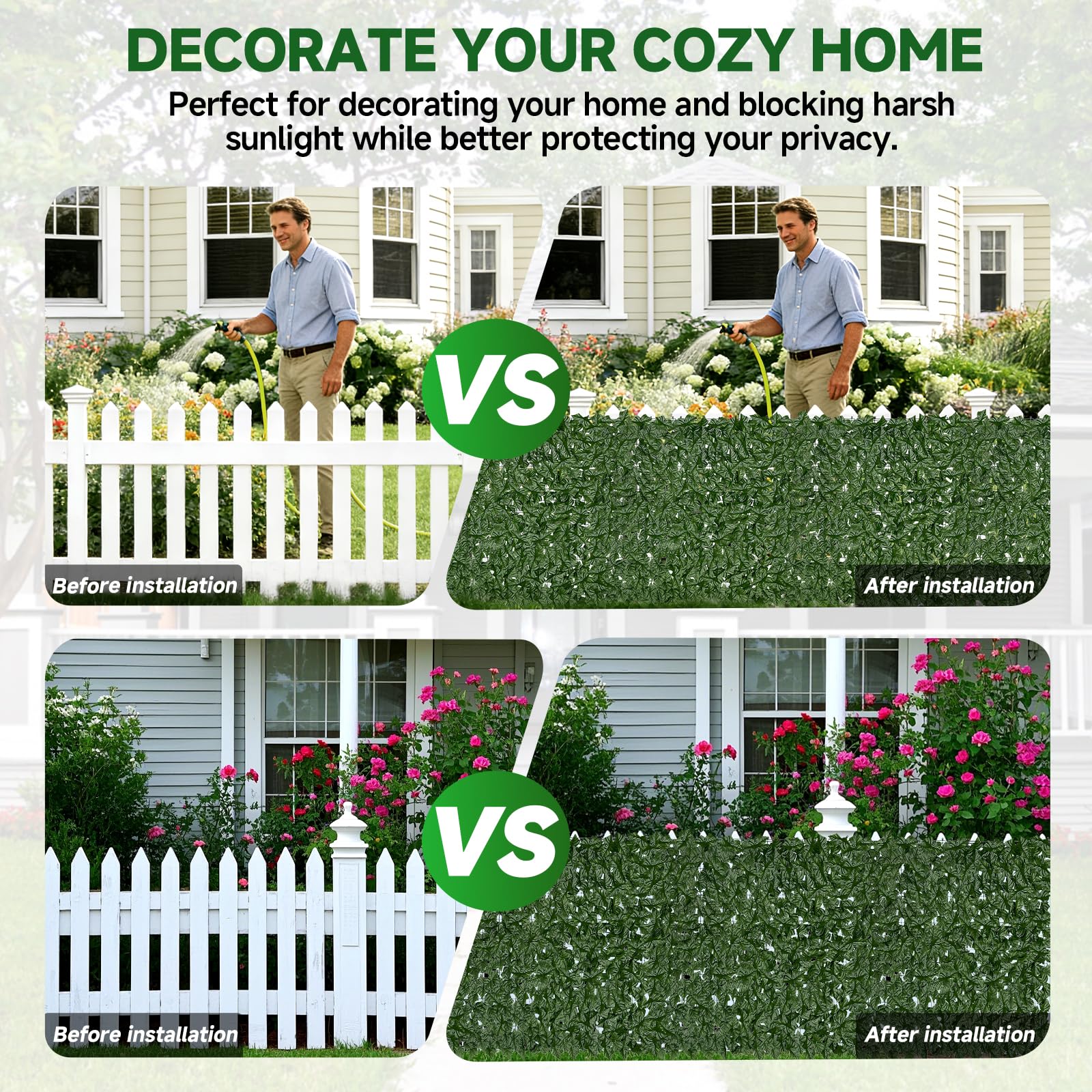 Tikroom indoor outdoor ivy backdrop screen suitable for versatile spaces.