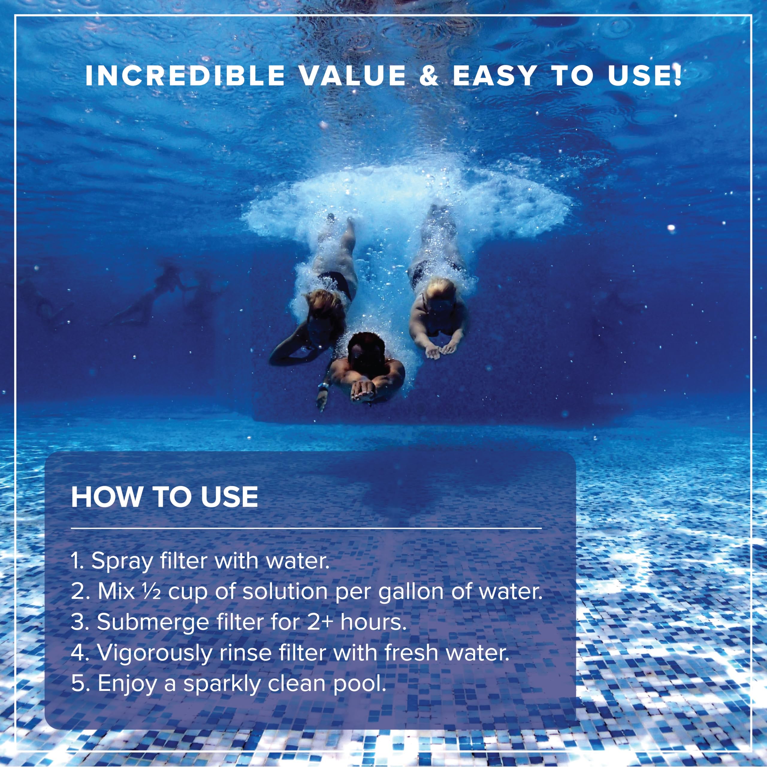 Tillbrook Pool Filter Cleaner spray bottle for quick maintenance