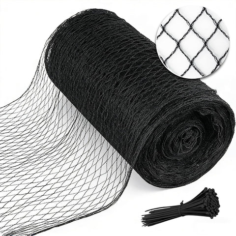 Tilvex bird netting 10x10ft over fruit trees deters birds while allowing airflow
