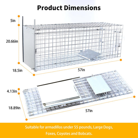 Timaze collapsible trap cage folded for space-saving storage.