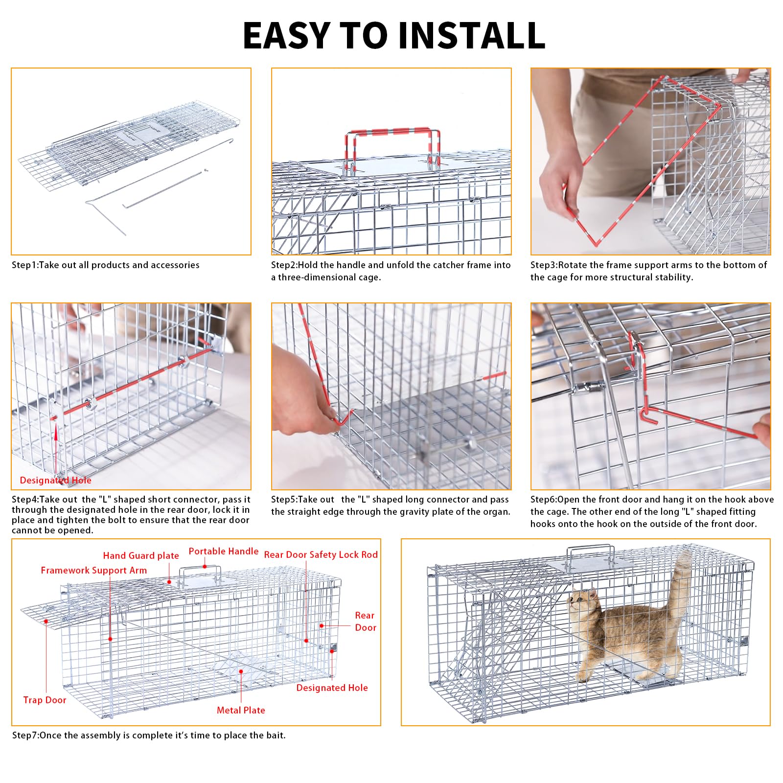 Timaze foldable trap stored flat for compact space saving