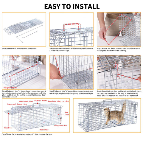Timaze foldable trap stored flat for compact space saving