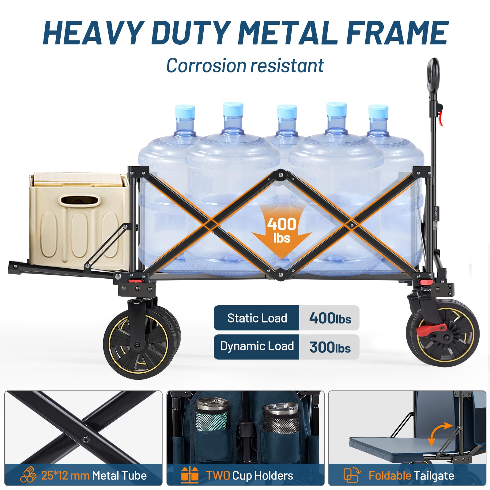 Timber Ridge 250L capacity open cargo area for camping gear