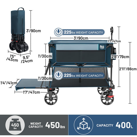 TIMBER RIDGE 400L 360-degree front wheels enable agile turning on rough terrain.