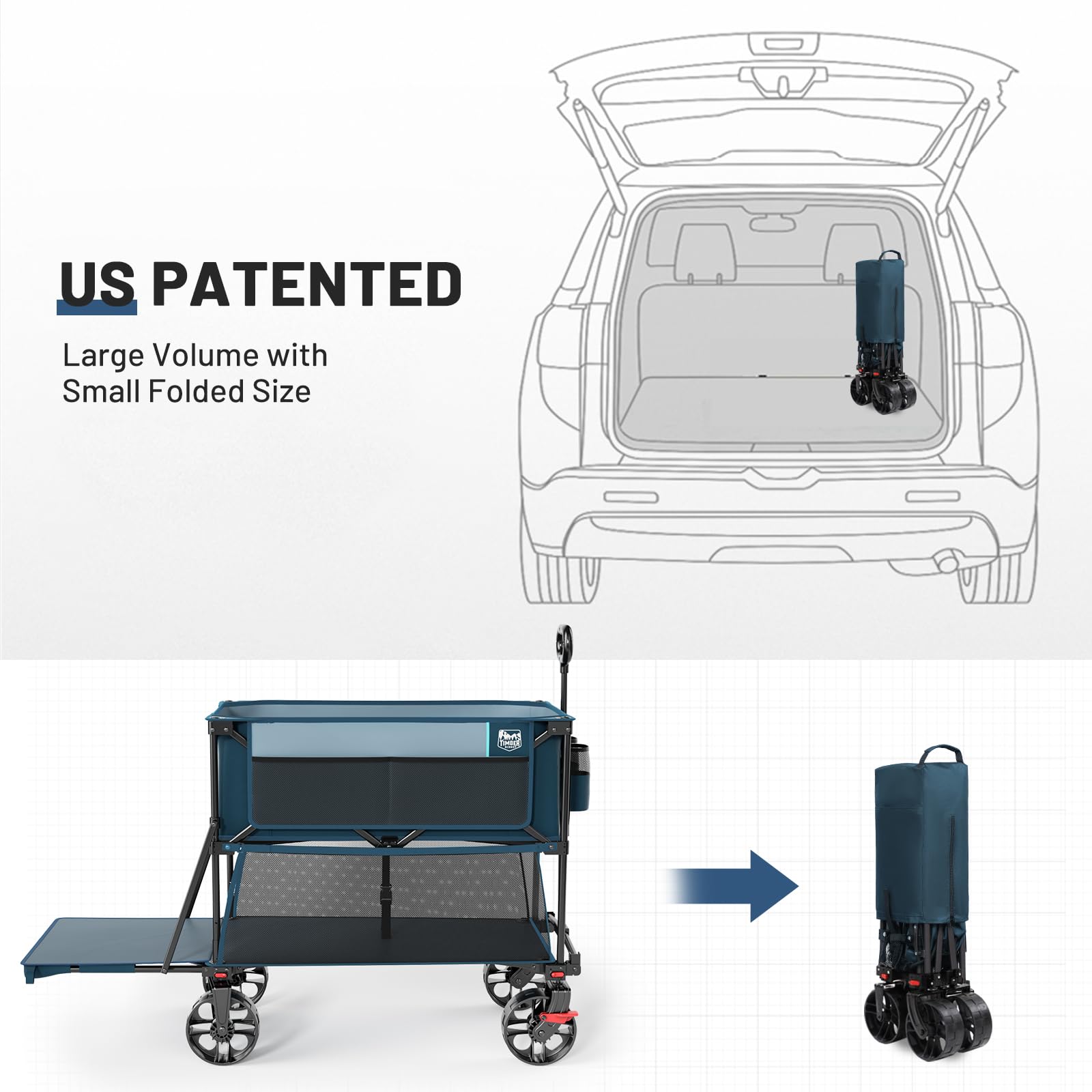 TIMBER RIDGE 400L durable steel-frame supports heavy loads with confidence.