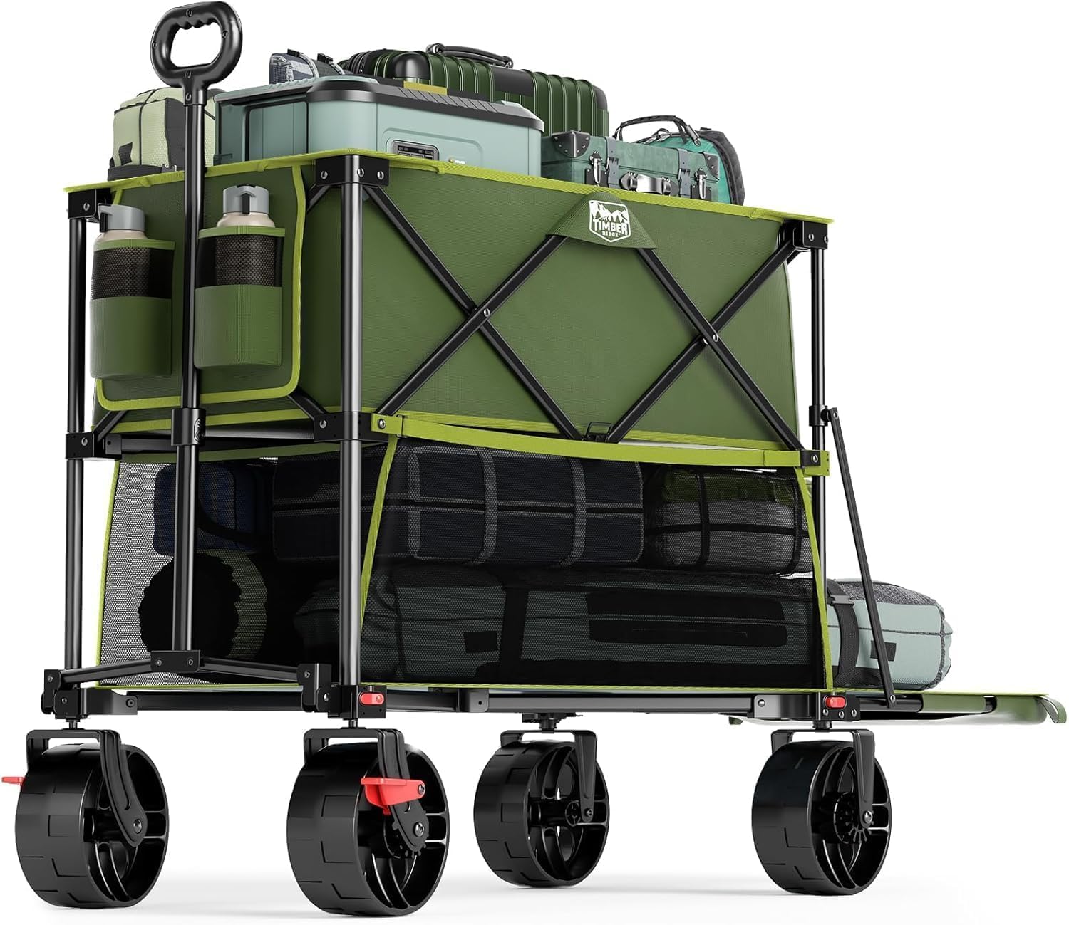 TIMBER RIDGE 400L extended shelf 54-inch view shows extra long loading space for oversized gear