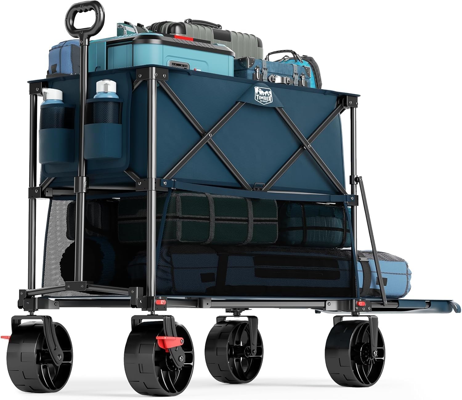 TIMBER RIDGE 400L wagon with extended shelf for oversized gear transport.