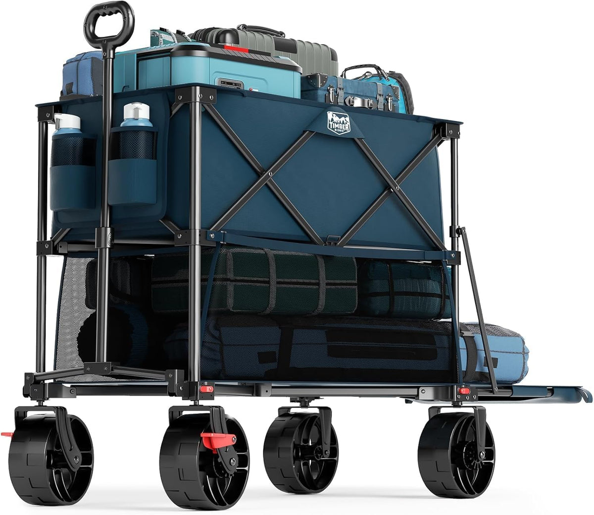 TIMBER RIDGE 400L wagon with extended shelf for oversized gear transport.