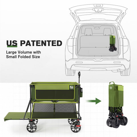 TIMBER RIDGE 400L lower shelf setup showing extended 54-inch loading area