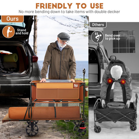 TIMBER RIDGE 400L 450lb capacity supports bulky loads in one go.