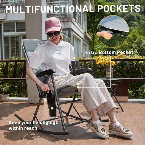 Timber Ridge outdoor chair suited for adults with 300 lb capacity.