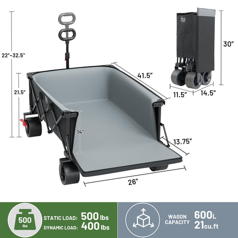 TIMBER RIDGE Beast Wagon cargo net secures items during transit.