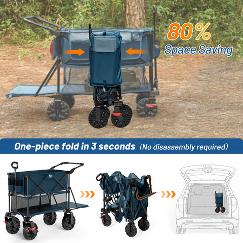TIMBER RIDGE braked wheels prevent movement on slopes